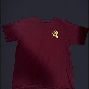 Santa Cruz skateboard T-Shirt with Yellow hand